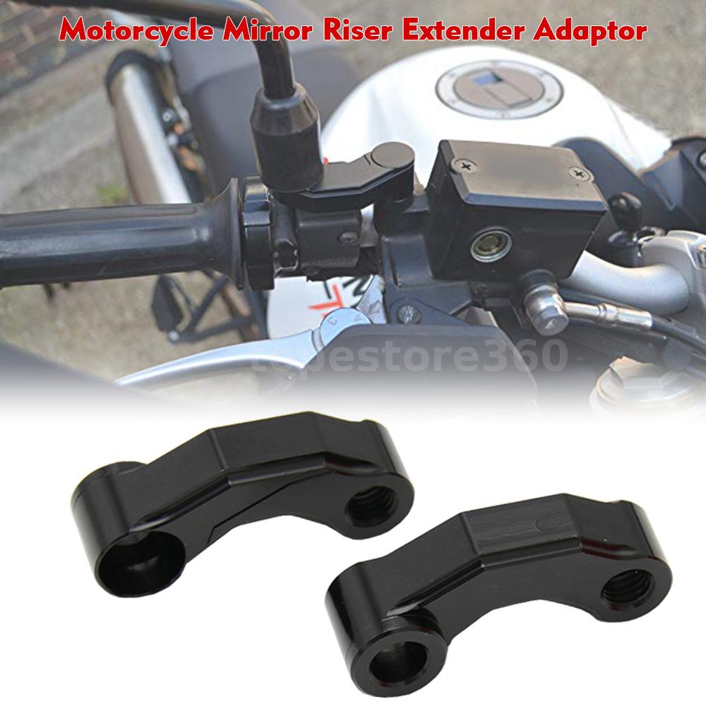 Motorcycle Mirror Riser Extender Adaptor Handlebar Mount Extenders 